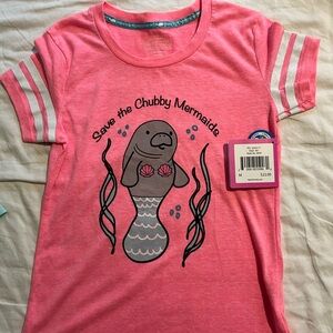 Pink Save the Chubby Mermaids T-Shirt